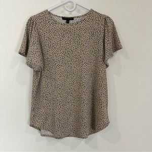 Banana Republic Cheetah Print Short Sleeve Blouse Size Medium NWT